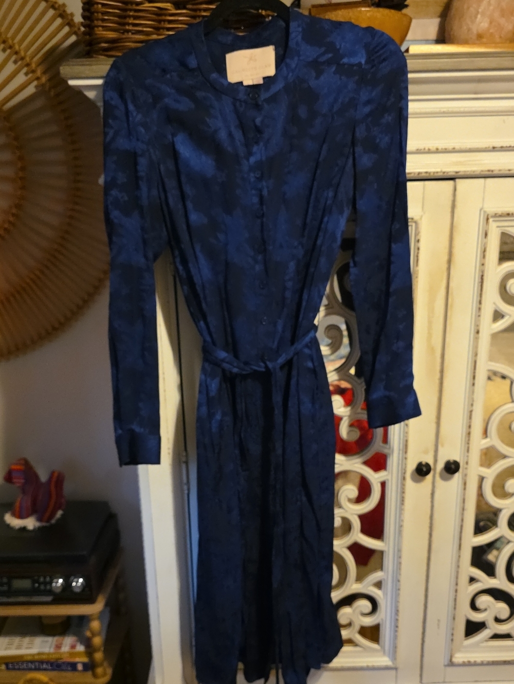 Gal Meets Glam Navy Button Dress
